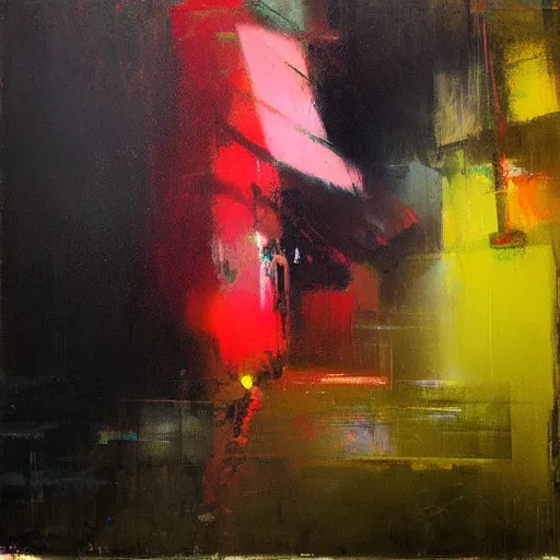 Prompt: abstract painting of a brightly coloured by jeremy mann