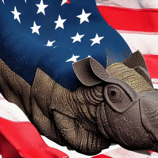 Prompt: black t-shirt, armadillo American patriot, a 3d design, superrealism 8k resolution