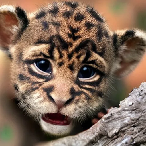 Prompt: Cute Predator baby