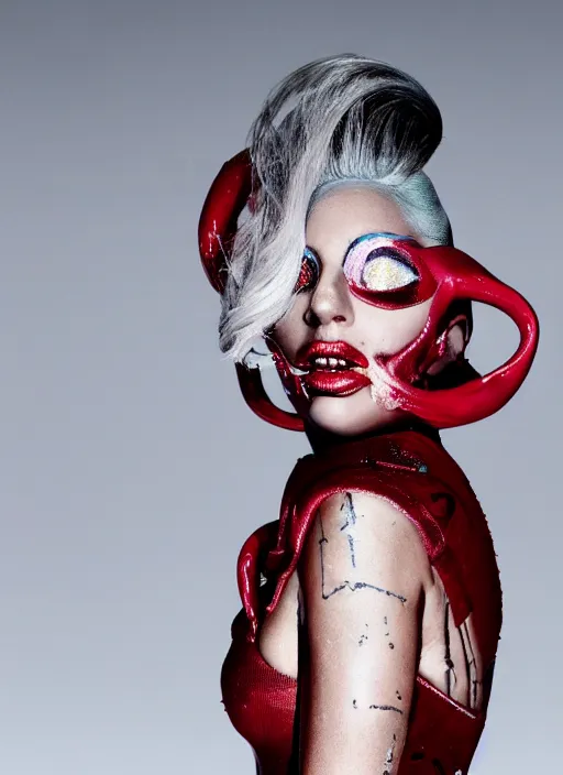 Image similar to lady gaga by nick knight, born this way, born this way album, red weapon 8 k s 3 5, cooke anamorphic / i lenses, highly detailed, cinematic lighting