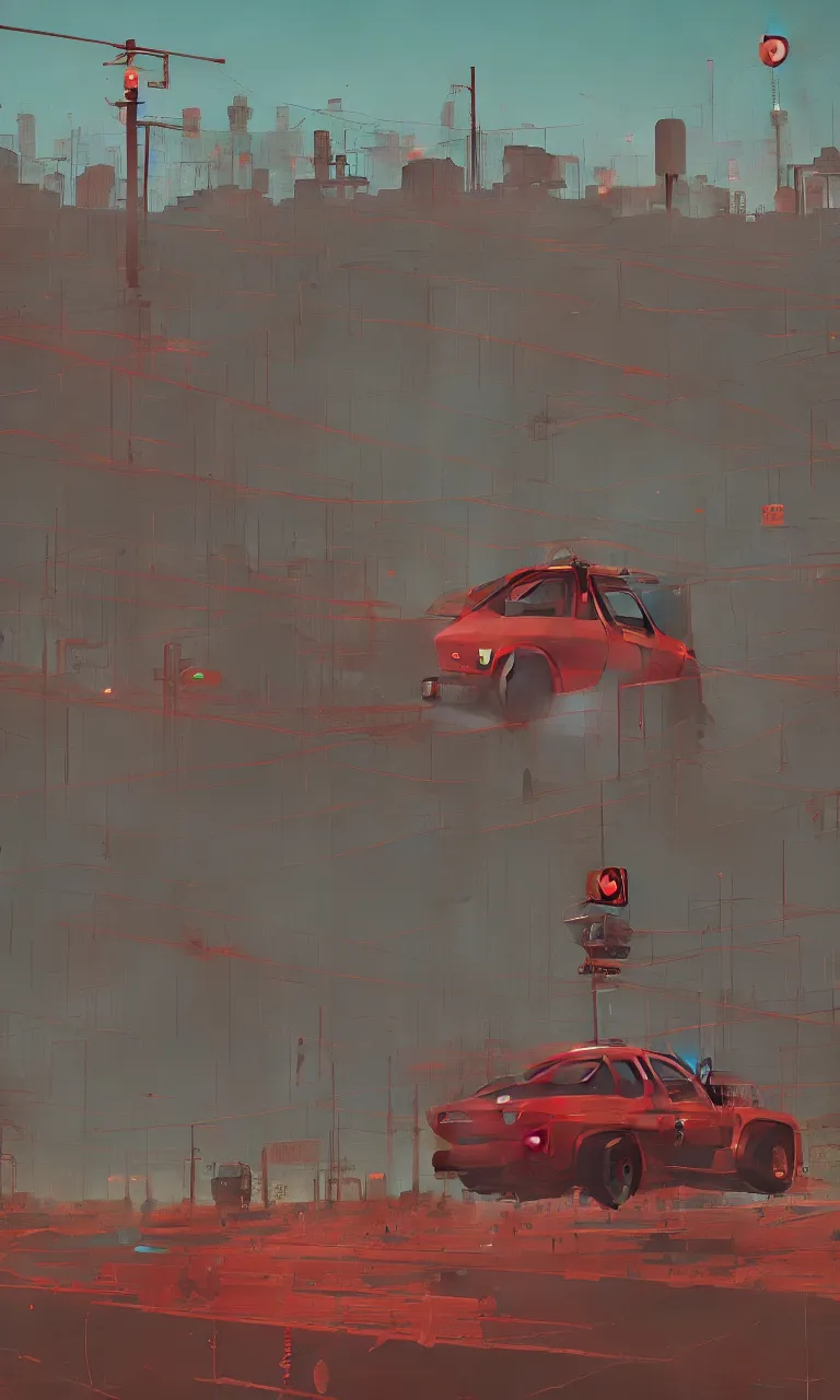 Image similar to akira, by simon stalenhag