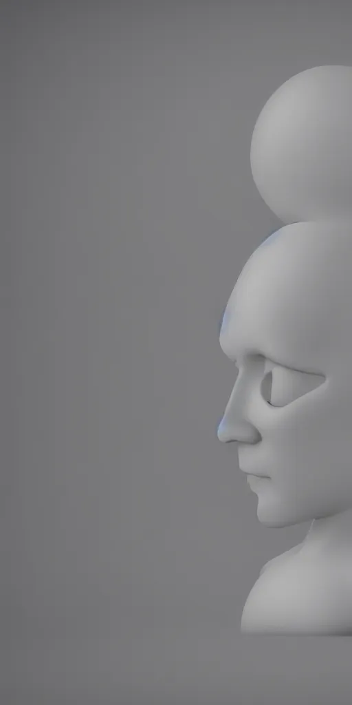 Image similar to a photo of a toy figurine made from resin with a head in form of a pill, no visible face smooth skin, even surface, minimalistic, octane rendering, ambient lighting, white subsurface scattering