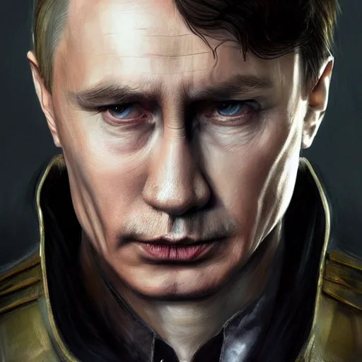 Prompt: putin, witch, ugly, resident evil, funeral, portrait, highly detailed, full body, digital painting, trending on artstation, concept art, sharp focus, illustration, art by artgerm and greg rutkowski and magali villeneuve