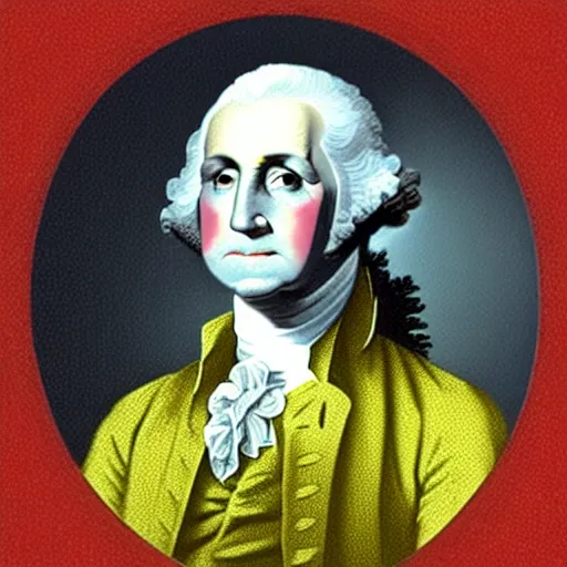 Prompt: Modern art of George Washington