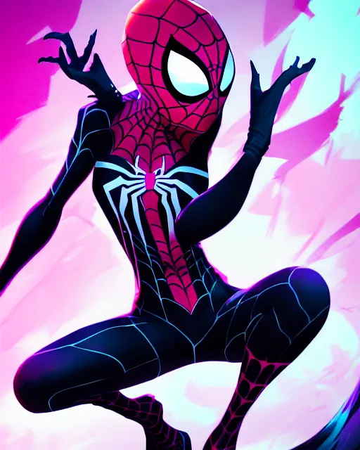 Image similar to Spider-Gwen venom, art by lois van baarle and loish and ross tran and rossdraws and sam yang and samdoesarts and artgerm, digital art, highly detailed, intricate, sharp focus, Trending on Artstation HQ, deviantart, unreal engine 5, 4K UHD image