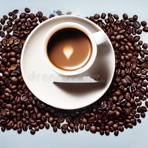 Prompt: create a minimalistic logo of a company that is selling coffee, luxury brand, coffee beans, illustration,