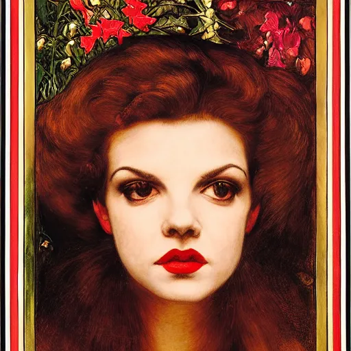 Prompt: portrait of a hybrid of a hybrid of judy garland and a hybrid of liza minelli and britney spears, holman hunt, john william waterhouse, kilian eng, rosetti, john everett millais, william holman hunt, 4 k