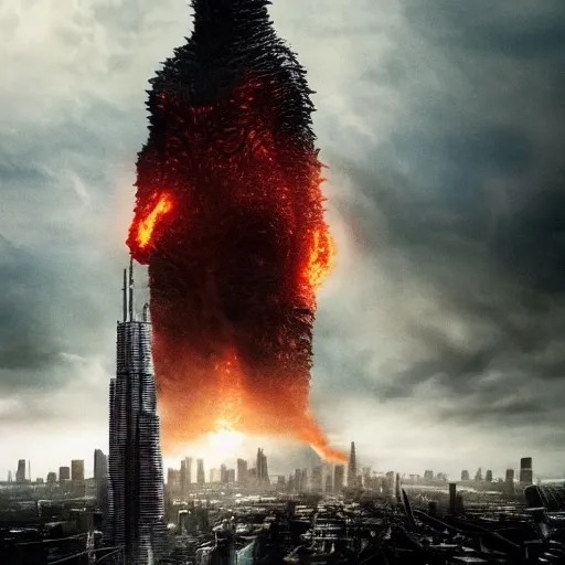 Image similar to dark tower, godzilla, overgrown, last day alive