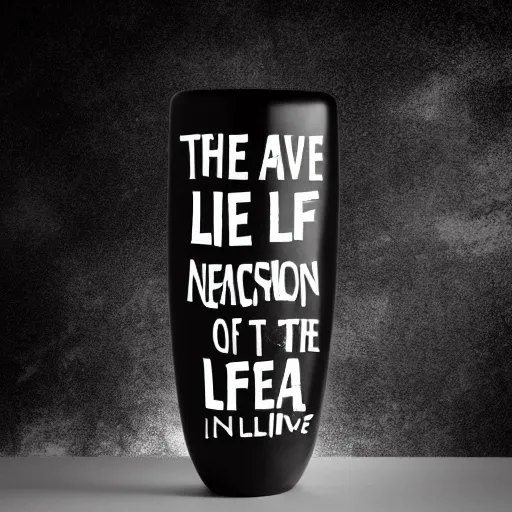 Image similar to the answer to the meaning of life inscribed on a vase in a nuclear apocalypse