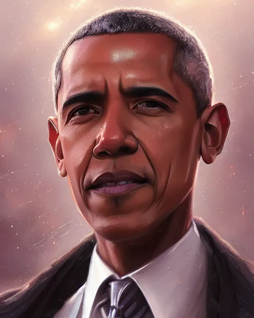 portrait of cybord barack obama, fantasy, intricate, | Stable Diffusion ...