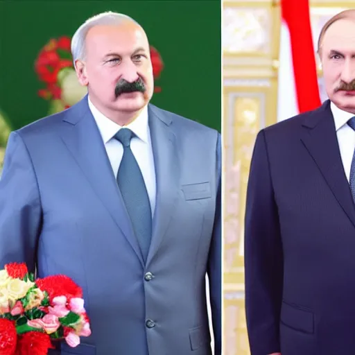 Image similar to alexander lukashenko looking like a blonde russian girl