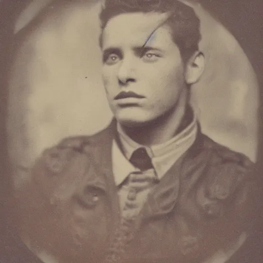 Prompt: tintype photo, teenwolf