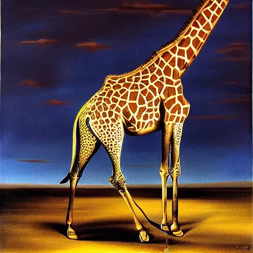 Prompt: a giraffe by salvador dali