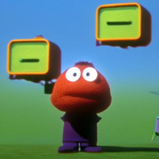 Prompt: little mr bulging eyes by roger hargreaves and jim henson, unreal engine