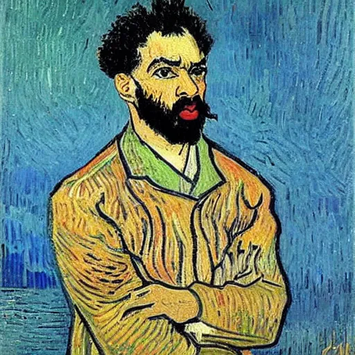 Prompt: salah liverpool by van gogh