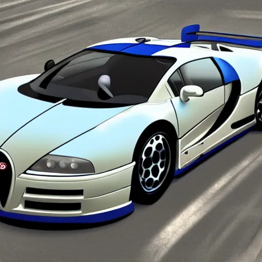 Image similar to Bugatti eb110, cartoonish, cartoon,