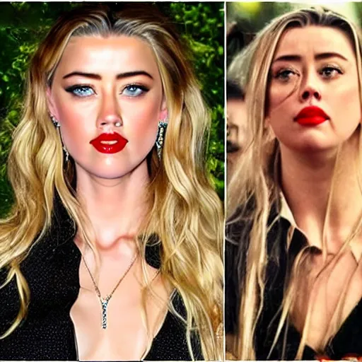 Image similar to a gourd shaped to look like the face of amber heard intercross hybrid mix