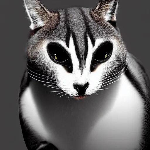 Image similar to a feline penguin - cat - hybrid, animal photography