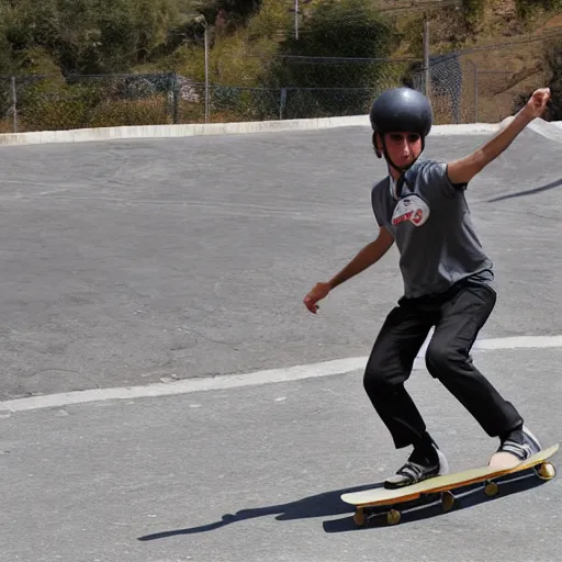 Image similar to francisco franco skateboarding in el valle de los caidos