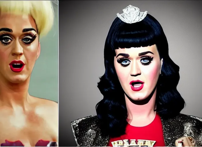 Image similar to katy perry as dictator, ultra realistic, cute, fierce