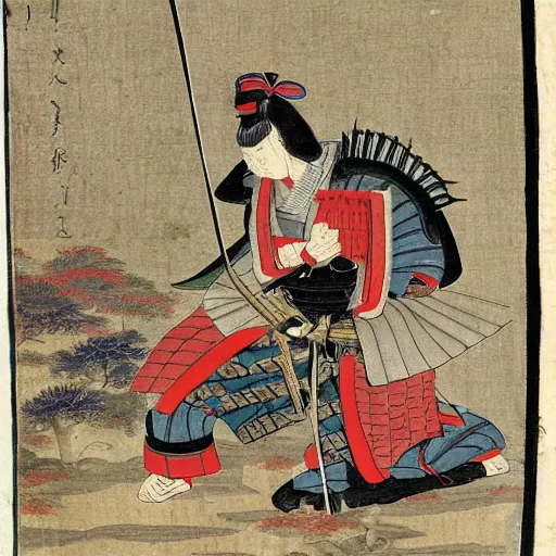 Image similar to 1500s interpretation of samurai,