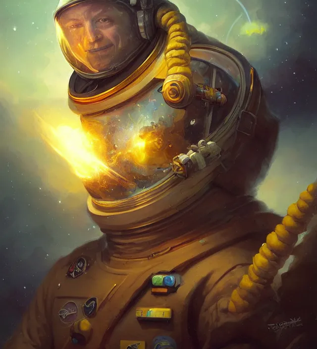 Image similar to astronaut powered by corn, dnd character art portrait, matte fantasy painting, deviantart artstation, by jason felix by steve argyle by tyler jacobson by peter mohrbacher, cinema