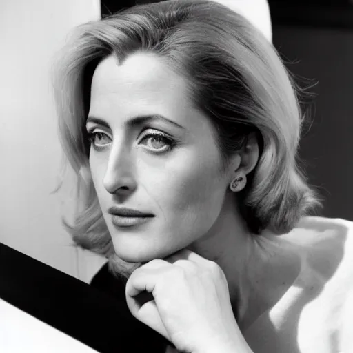 Image similar to gillian anderson by walter vogel, 1 9 6 6