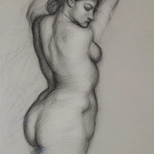 Image similar to of a beautiful girl sketched in pencil by michelangelo lots of little sketches a study of the female form ultra detail maximillist