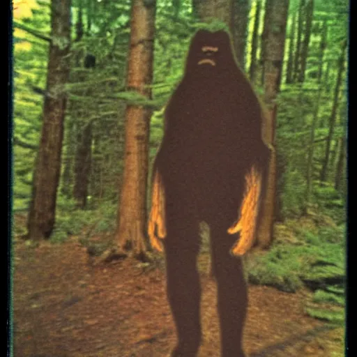 Prompt: actual picture of Bigfoot Polaroid