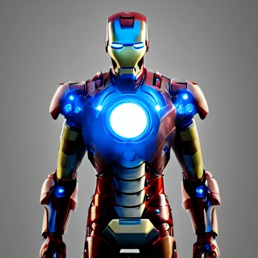 Prompt: steampunk Iron Man , symmetrical full body details, smooth, sharp focus, illustration, realistic, cinematic, artstation, award winning, rgb, ethereal blue lighting, 8K, H 1088