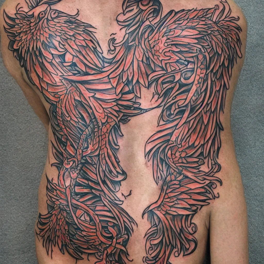 tribal phoenix tattoo, | Stable Diffusion | OpenArt