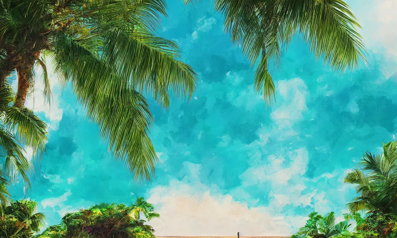 Image similar to paradise beach by alena aenami artworks in 4 k