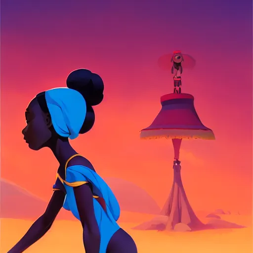 Prompt: body icon stylized minimalist an african girl in a pikatchu costume, loftis, cory behance hd by jesper ejsing, by rhads, makoto shinkai and lois van baarle, ilya kuvshinov, rossdraws global illumination