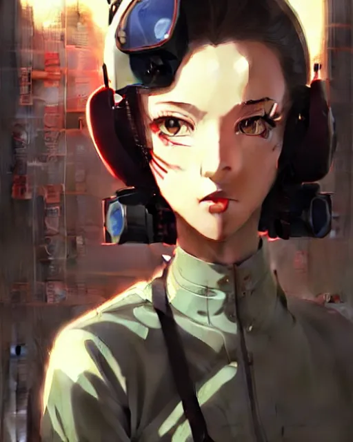 Image similar to portrait Anime 1940s Detective Neon cybernetic cute fine face, pretty face, realistic shaded Perfect face, fine details. Anime. cyberpunk realistic shaded lighting by katsuhiro otomo ghost-in-the-shell, magali villeneuve, artgerm, rutkowski Jeremy Lipkin and Giuseppe Dangelico Pino and Michael Garmash and Rob Rey