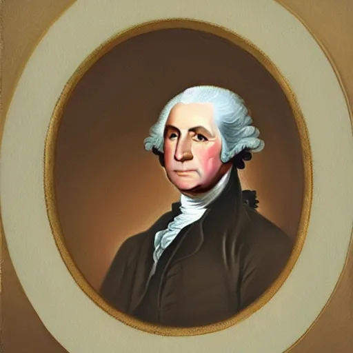 Prompt: a painting of george washington looking like a mouse
