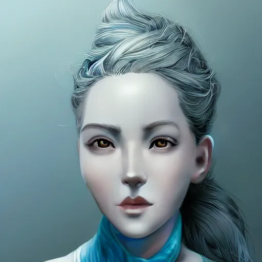 Prompt: the portrait of a blueberry that resembles an absurdly beautiful, graceful, elegant, sophisticated irene girl, an ultrafine hyperdetailed illustration by kim jung gi, irakli nadar, intricate linework, bright colors, octopath traveler, final fantasy, unreal engine 5 highly rendered, global illumination, radiant light, detailed and intricate environment