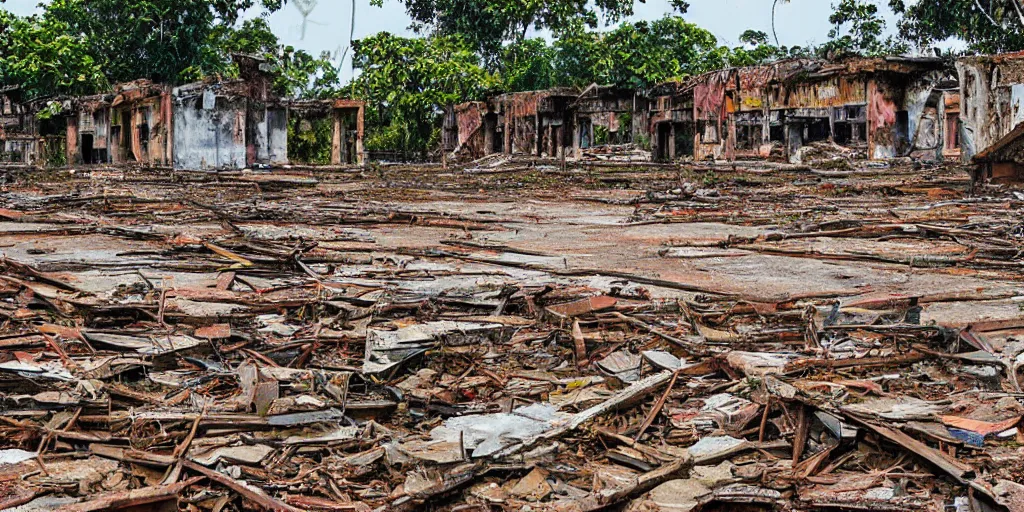 Prompt: abandoned sri lankan city, photograph