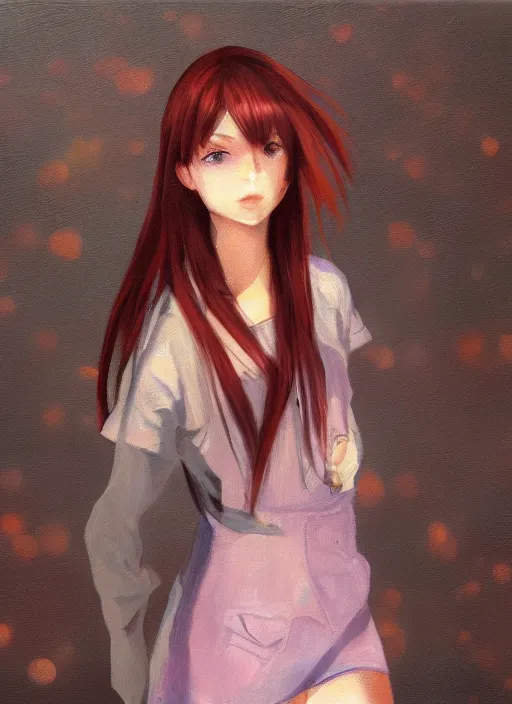 Image similar to malise kurisu, ilya, oil painting, cute, hdr, 4 k