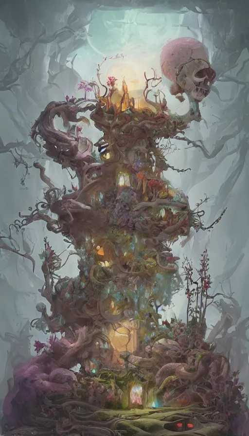 Image similar to life and death mixing together, by disney concept artists