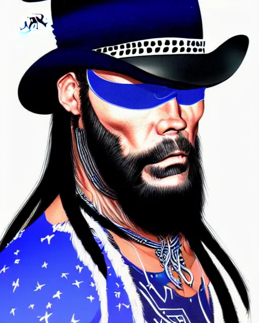 Image similar to digital art, fantasy portrait of randy macho man savage, crying big blue tears, by james jean, by ross tran, ultra detailed, character design, concept art, trending on artstation,