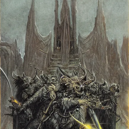 Image similar to rat lords of valhalla, alan lee