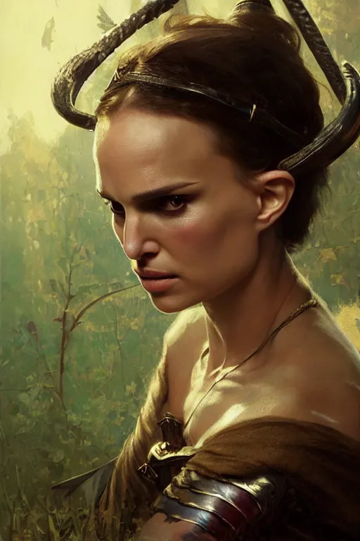 Prompt: natalie portman as mathilda, battle warrior, lord of the rings, tattoos, decorative ornaments, by carl spitzweg, ismail inceoglu, vdragan bibin, hans thoma, greg rutkowski, alexandros pyromallis, perfect face, fine details, realistic shading, photorealism