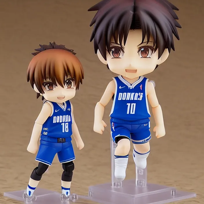 Image similar to an anime nendoroid of luka doncic, figurine, detailed product photo