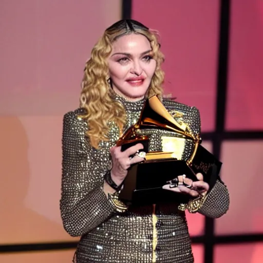 Image similar to madonna winning a grammy award