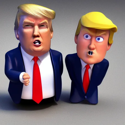 Prompt: donald trump pixar 3 d cartoon style