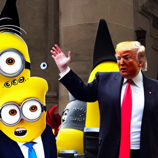 Image similar to Donald Trump as a minion