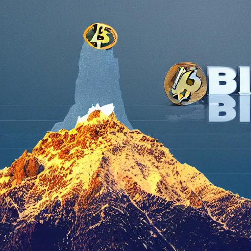 Prompt: mountain of bitcoin