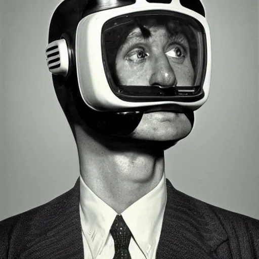 Image similar to cell shaded, man with a crt television head, 1970 HQ photograph, liminal