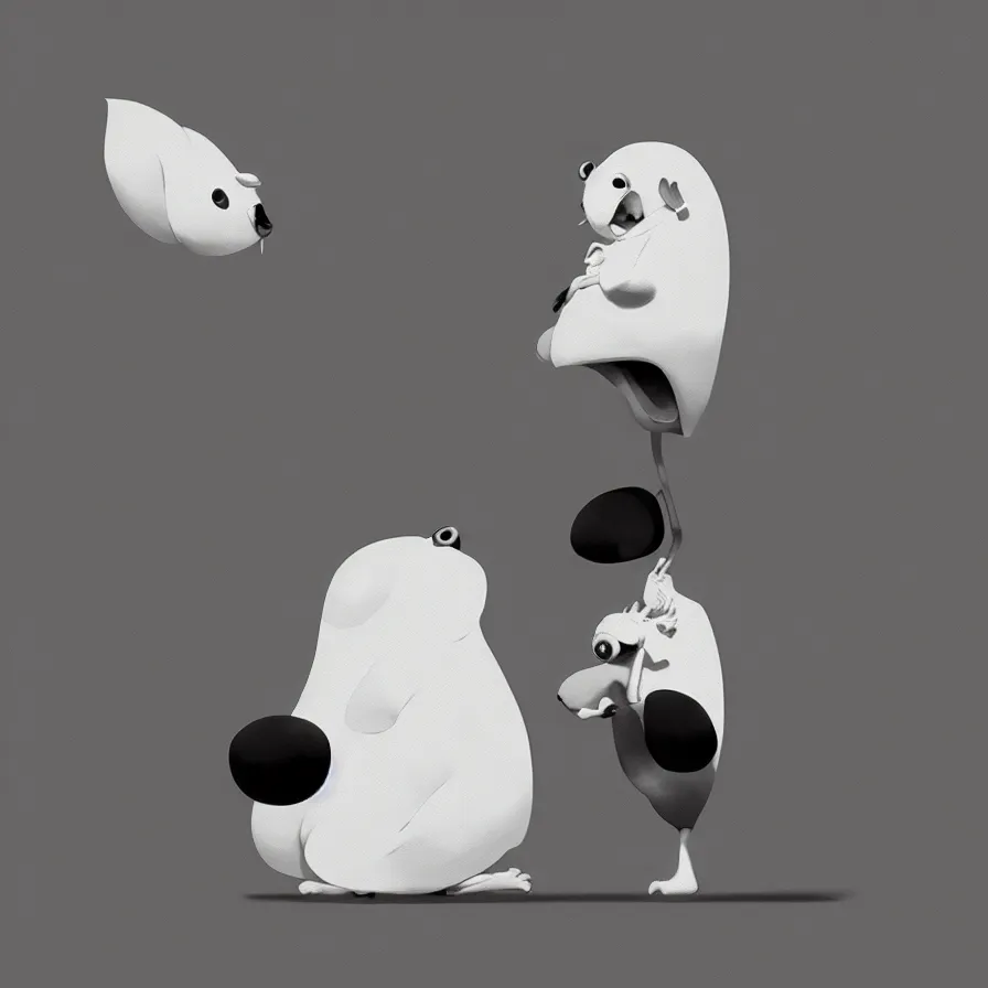 Prompt: Goro Fujita illustrating a beautiful black and white Erinaceidae on a plain background, art by Goro Fujita, sharp focus, highly detailed, ArtStation