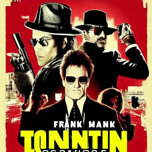 Prompt: the poster of the new movie to come from quentin tarantino by frank miller